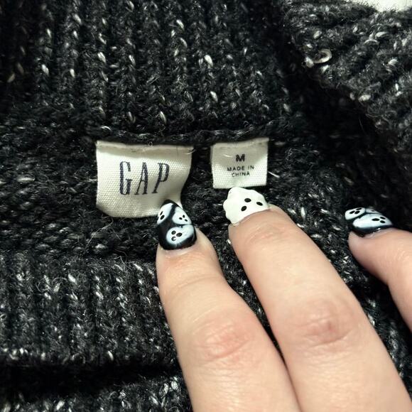 Dark Gray Mock Neck Knit Sweater Small - Picture 6 of 8